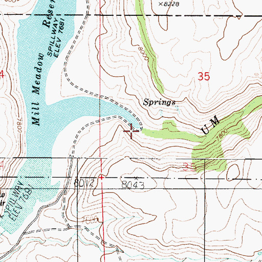 Topographic Map of U M Creek, UT