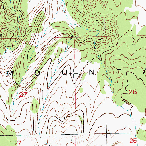 Topographic Map of Uinta Mountains, UT