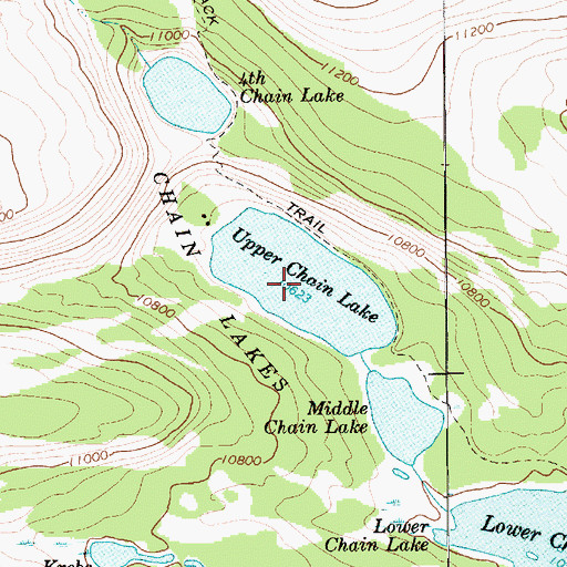 Topographic Map of Upper Chain Lake, UT