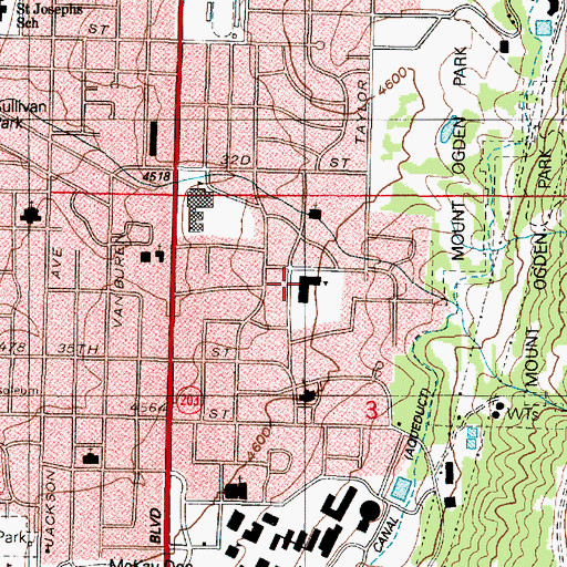Topographic Map of Wasatch Elementary School, UT