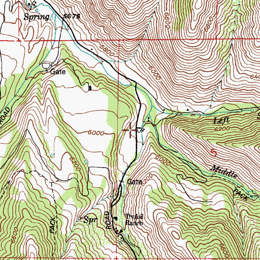 Topographic Map of Water Hollow, UT