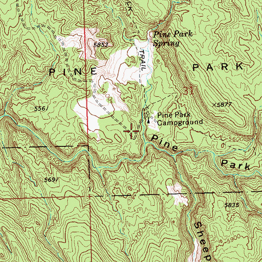Topographic Map of White Hollow, UT