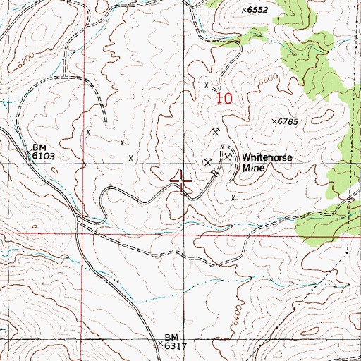 Topographic Map of White Mine, UT