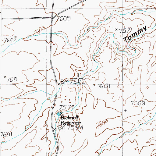 Topographic Map of Wildcat Hollow, UT