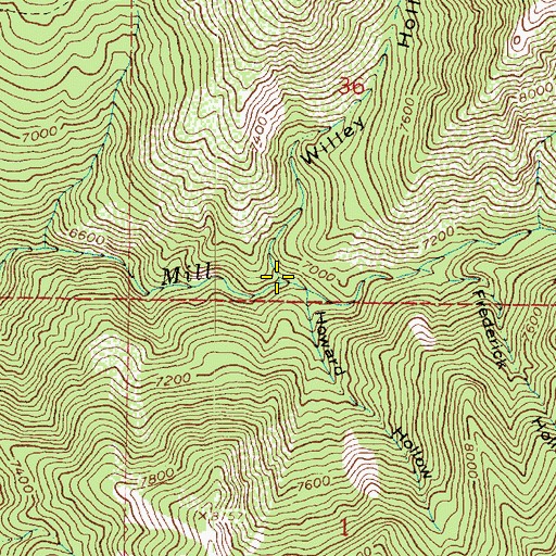 Topographic Map of Willey Hollow, UT