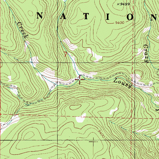 Topographic Map of Wilson Creek, UT