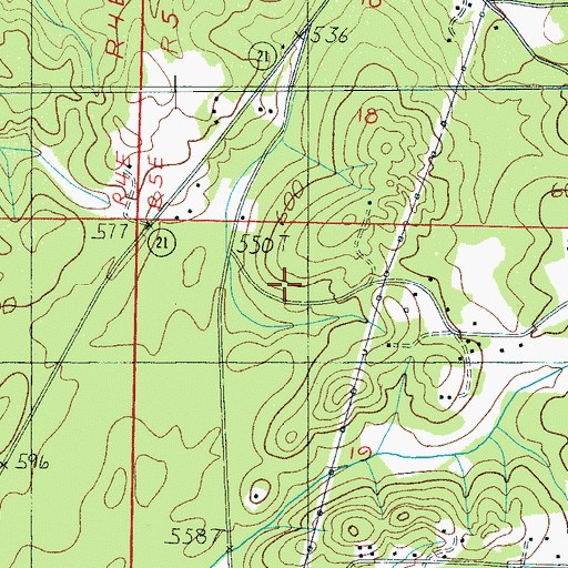 Topographic Map of Carletons Station (historical), AL