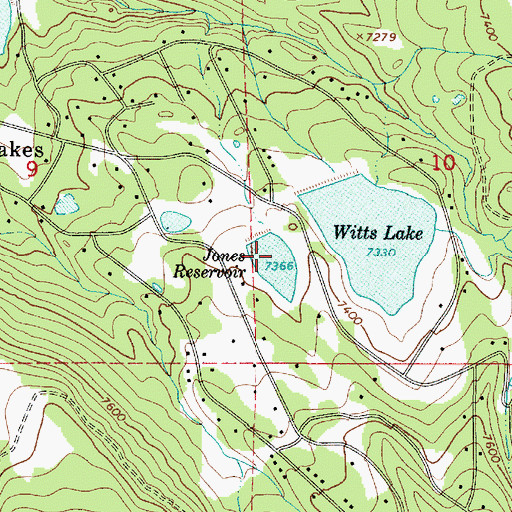 Topographic Map of Jones Dam, UT