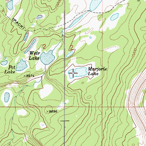 Topographic Map of Marjorie Lake, UT
