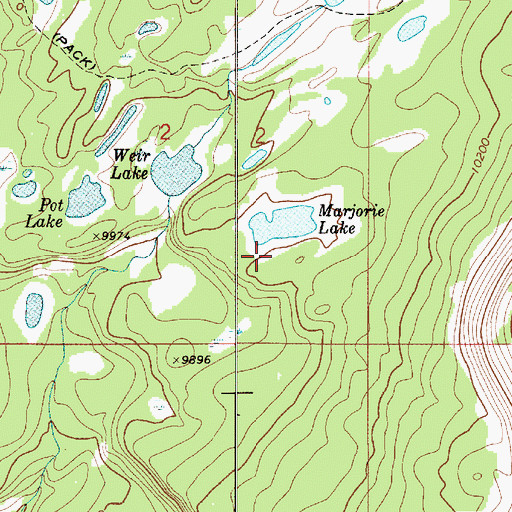 Topographic Map of Marjorie Lake Dam, UT