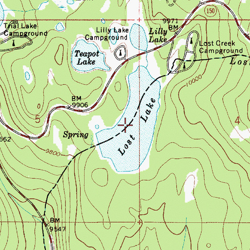 Topographic Map of Lost Lake, UT