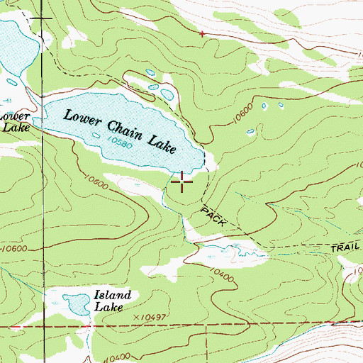 Topographic Map of Lower Chain Lake Dam, UT