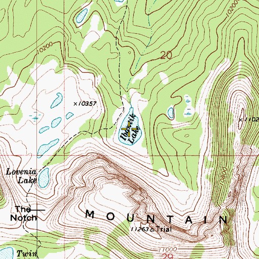Topographic Map of Ibantik Lake, UT