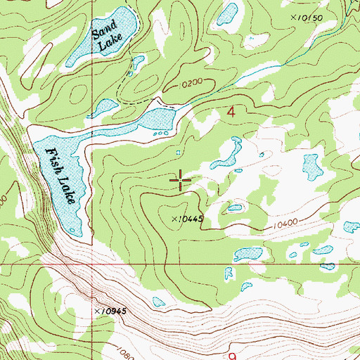 Topographic Map of Fish Lake, UT