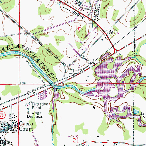 Topographic Map of Edwards Station (historical), AL