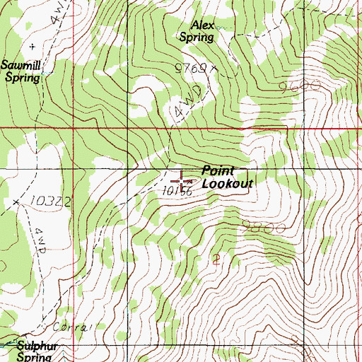 Topographic Map of Point Lookout, UT