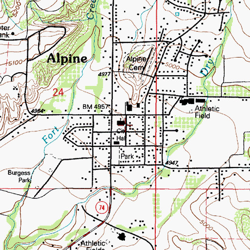 Topographic Map of Alpine Fort, UT