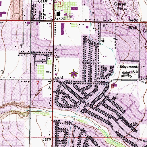 Topographic Map of Bell View Elementary School, UT