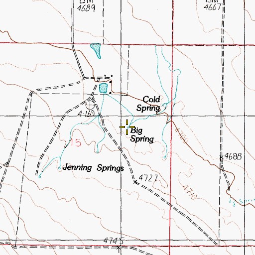 Topographic Map of Big Spring, UT