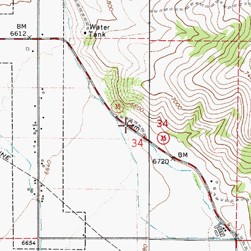 Topographic Map of Upper Francis Cemetery, UT