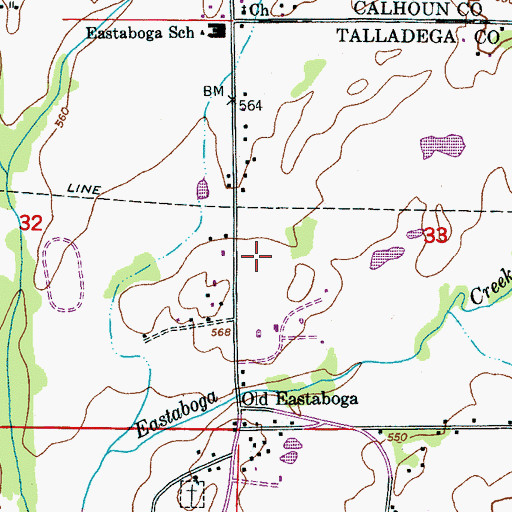 Topographic Map of Indian Hill Farm (historical), AL