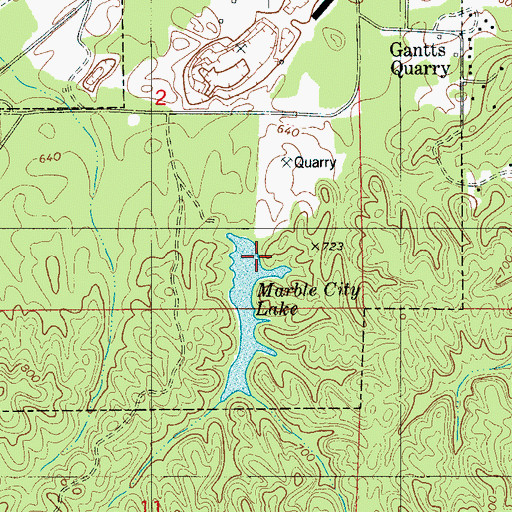 Topographic Map of King (historical), AL