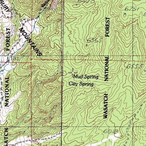 Topographic Map of Mud Spring, UT