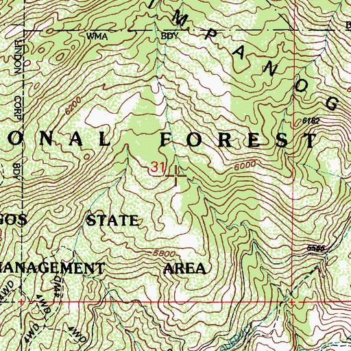 Topographic Map of Orem Bench Wildlife Management Area, UT