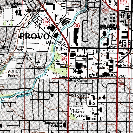 Topographic Map of Riverwood Hospital, UT
