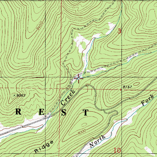 Topographic Map of Sawmill Fork, UT