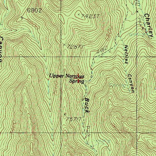 Topographic Map of Upper Narrows Spring, UT