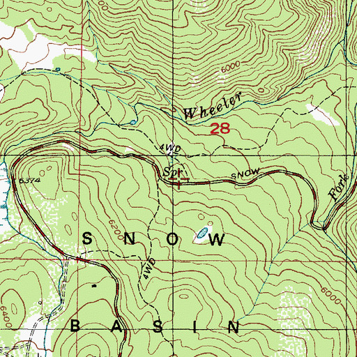 Topographic Map of Wildcat Campground, UT