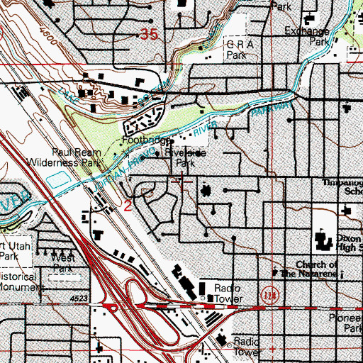 Topographic Map of Kingdom Hall of Jehovahs Witnesses, UT