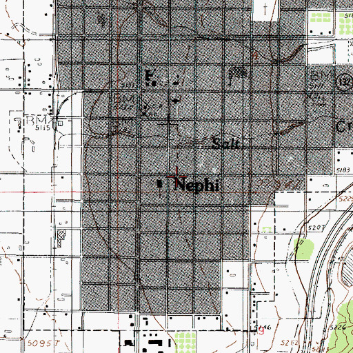 Topographic Map of Nephi Bible Church, UT