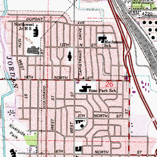 Topographic Map of Shiloh Baptist Church, UT