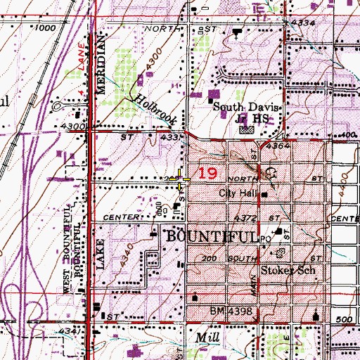 Topographic Map of The Church of Jesus Christ of Latter Day Saints, UT