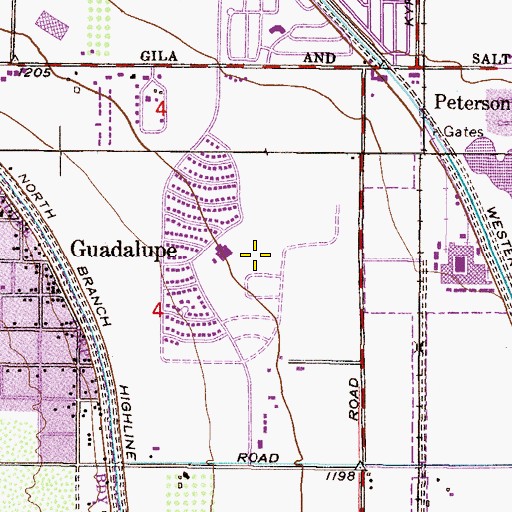 Topographic Map of Getz School, AZ