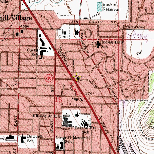 Topographic Map of The Church of Jesus Christ of Latter Day Saints, UT