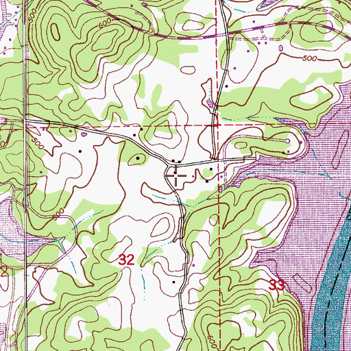Topographic Map of River Terrace Estates, AL