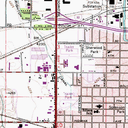Topographic Map of Four Seasons Village Condominium, UT