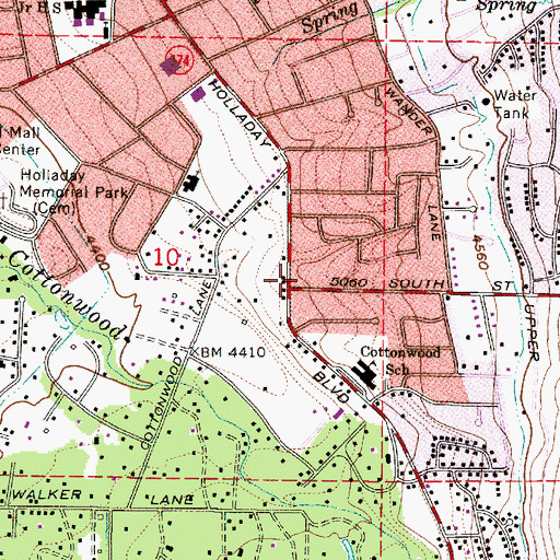 Topographic Map of Casto Pines Condominium, UT