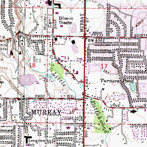 Topographic Map of Rivendell Condominium, UT
