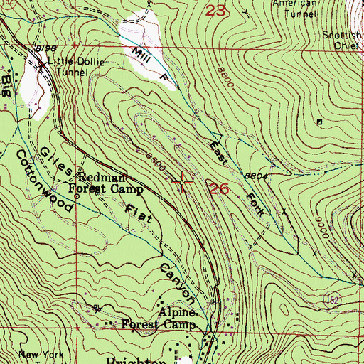 Topographic Map of Forest Glen, UT