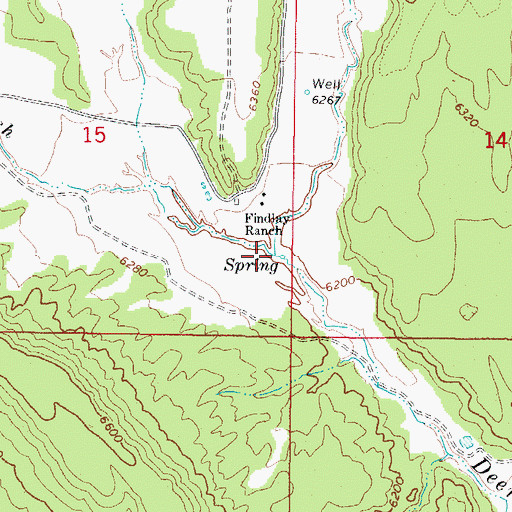 Topographic Map of Meadow Canyon, UT