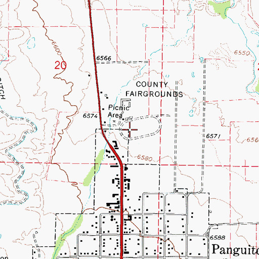 Topographic Map of Garfield County Fairgrounds, UT