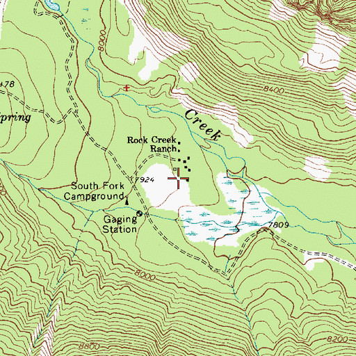 Topographic Map of Rock Creek Resort, UT