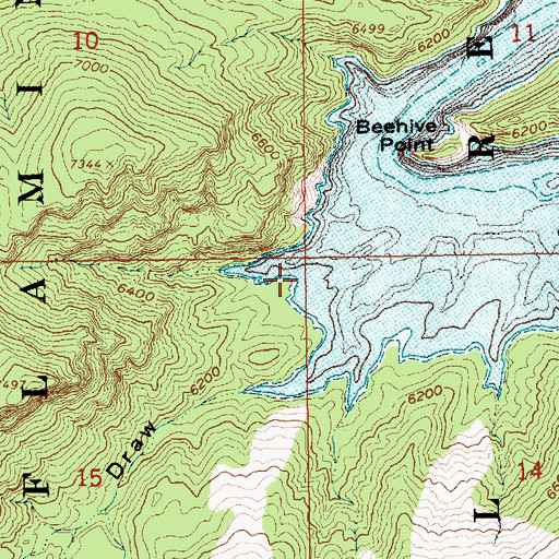 Topographic Map of Hideout Boat Camp, UT