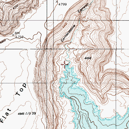 Topographic Map of Cornerstone Canyon, UT