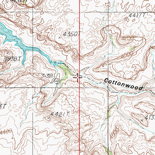 Topographic Map of Cottonwood Creek, UT