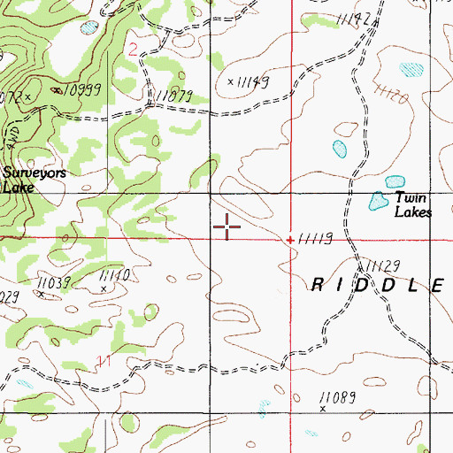 Topographic Map of Pinto Knoll, UT